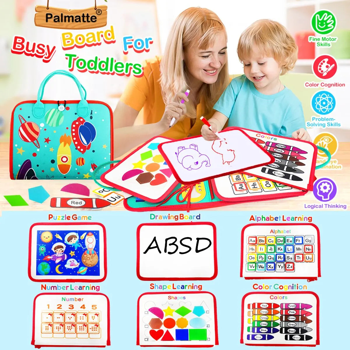 Fine Motor Skills Busy Board Toy