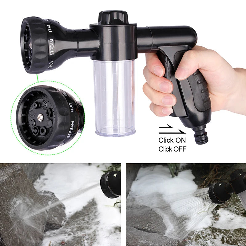 8-In-1 Pressure Hose Nozzle with Soap Dispenser