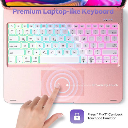 Rotatable Backlit Keyboard For iPad 10th Generation 10.9"