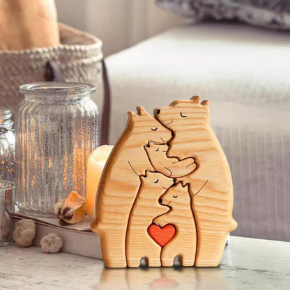 Personalized Bear Family Wooden Puzzle