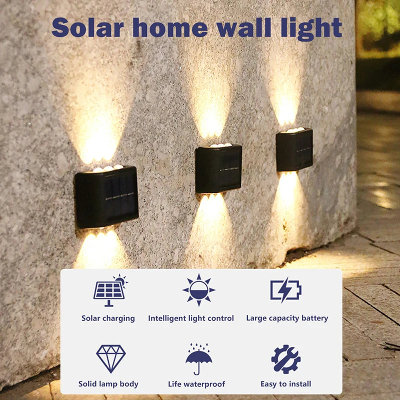 Solar Outdoor Waterproof Wall Lamp For Garden or Balcony