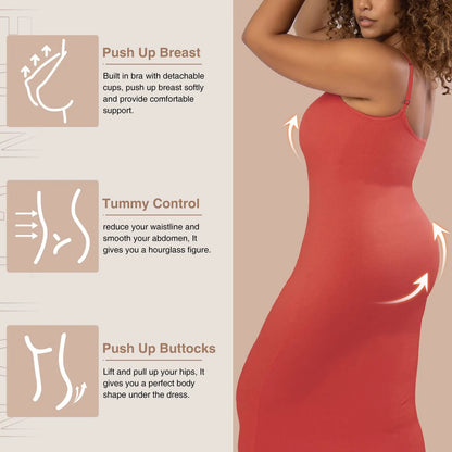 Women's Built-In Shapewear Long Dress