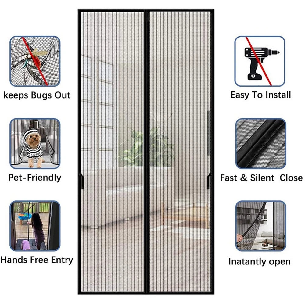 Magnetic Screen Door Curtain